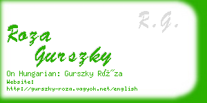 roza gurszky business card